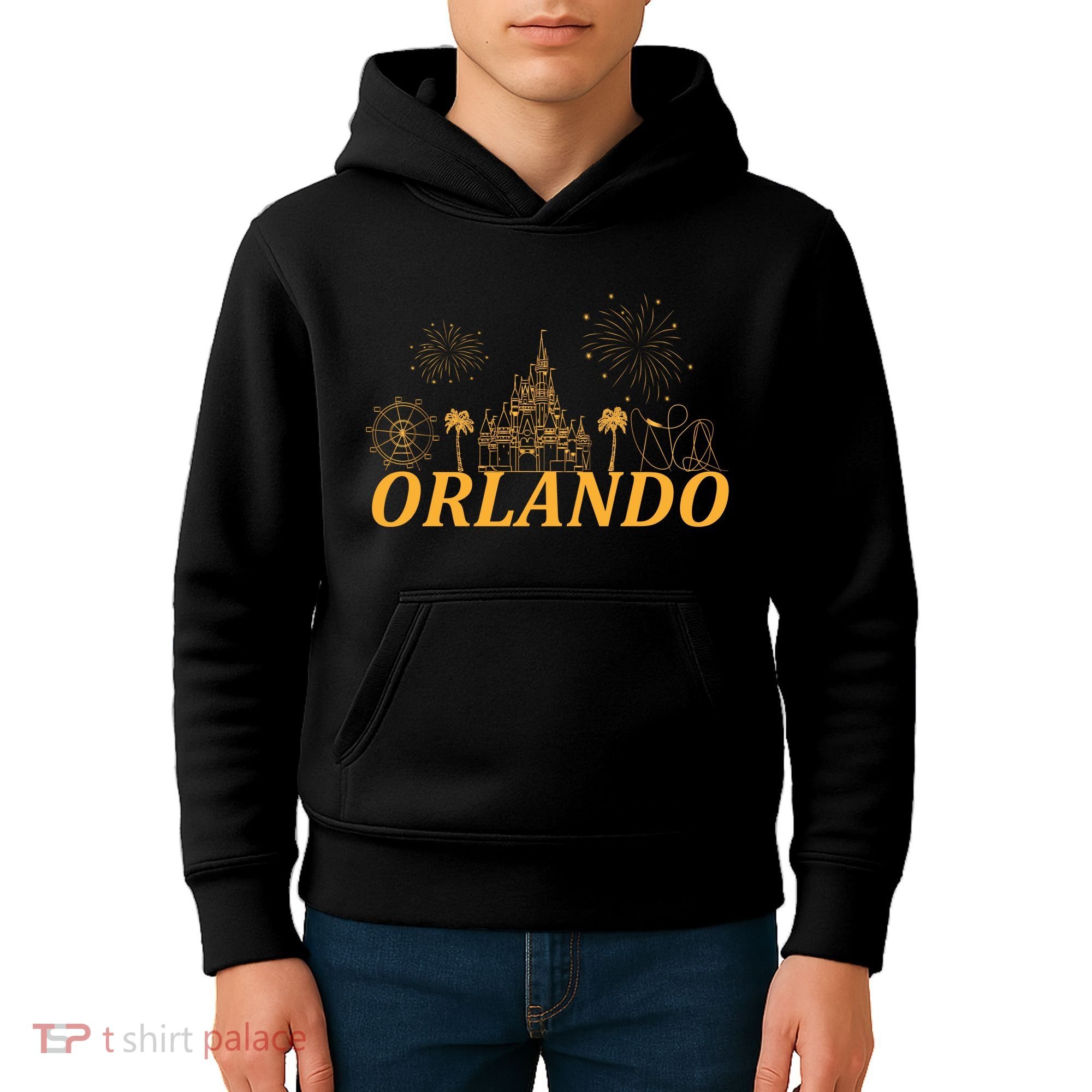 Orlando Florida Gold Logo Kids Hoodie