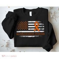 Orange Ribbon Ms Multible Sclerosis Awareness Sweatshirt thumb 2