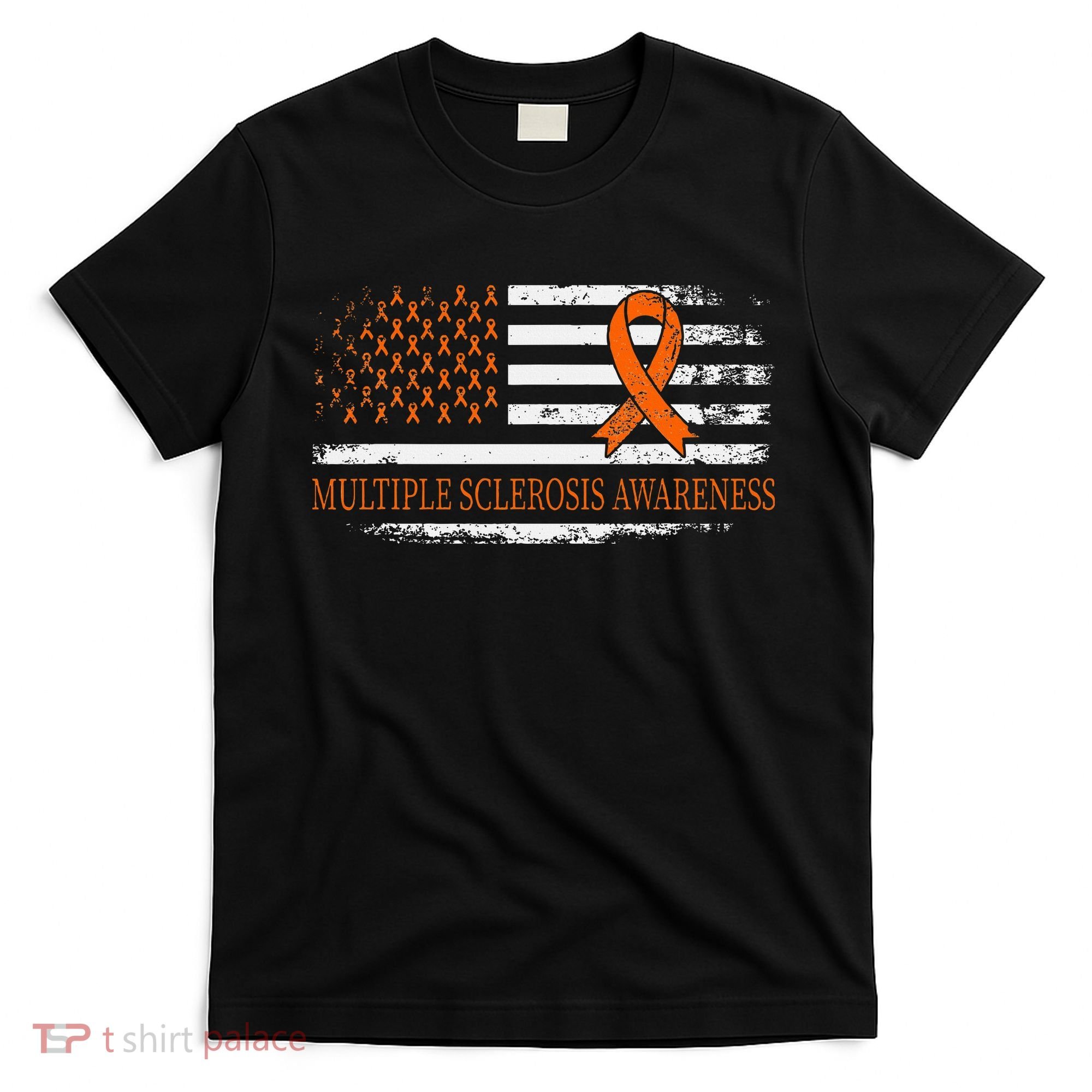 Orange Ribbon Ms Multible Sclerosis Awareness T-Shirt