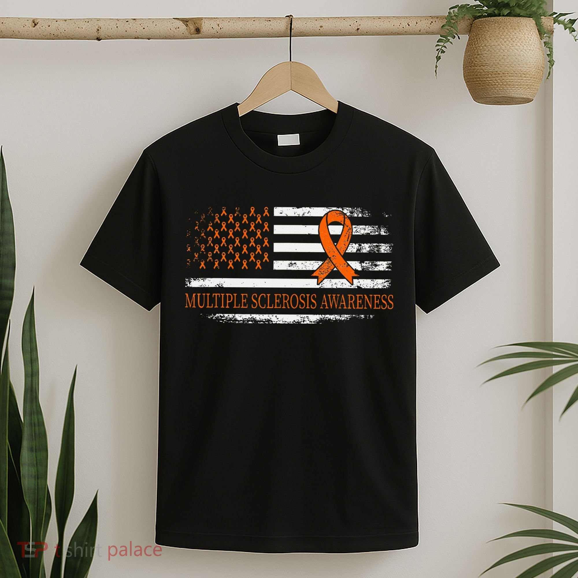 Orange Ribbon Ms Multible Sclerosis Awareness T-Shirt