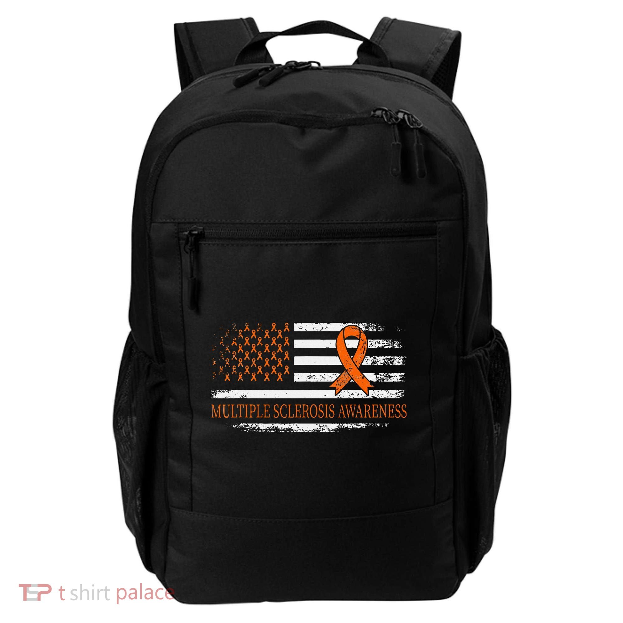 Orange Ribbon Ms Multible Sclerosis Awareness Backpack