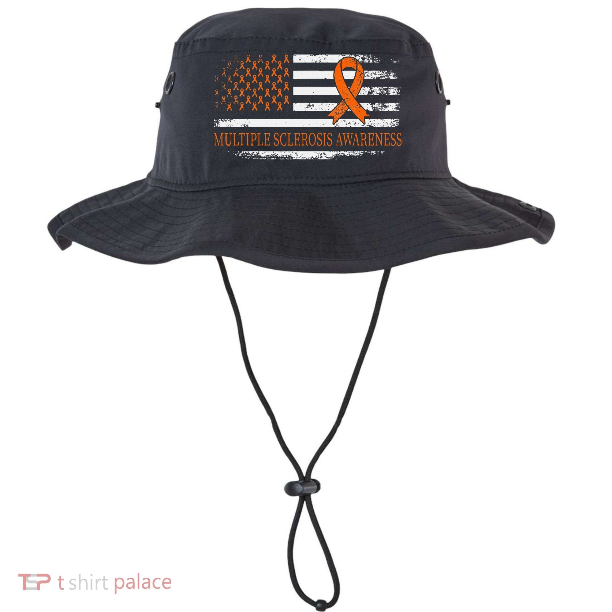 Orange Ribbon Ms Multible Sclerosis Awareness Bucket Hat