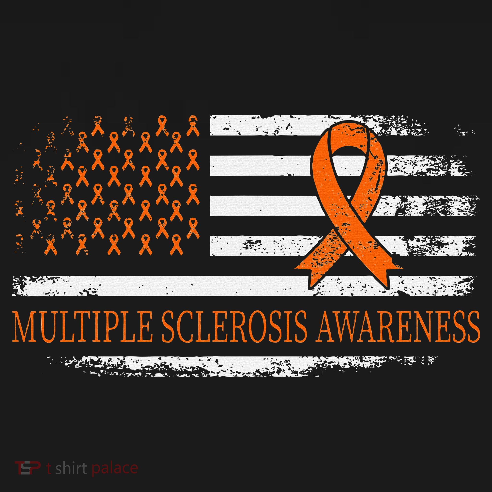 Orange Ribbon Ms Multible Sclerosis Awareness Bucket Hat