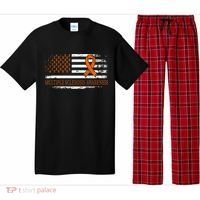 Orange Ribbon Ms Multible Sclerosis Awareness Pajama Set thumb 0