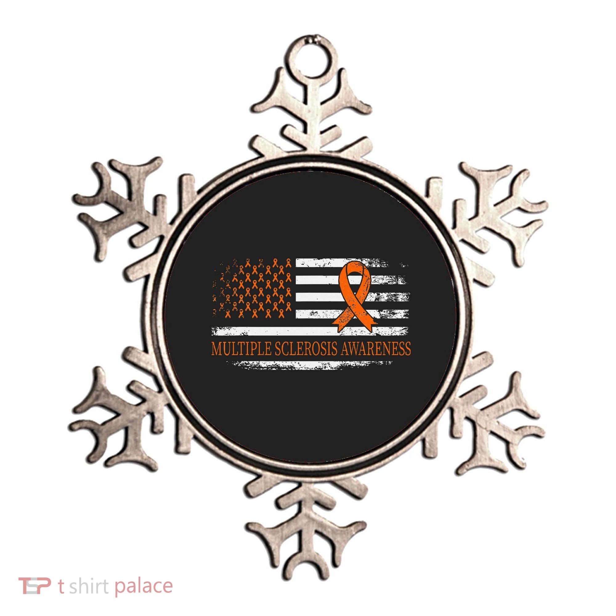 Orange Ribbon Ms Multible Sclerosis Awareness Ornament
