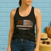 Orange Ribbon Ms Multible Sclerosis Awareness Women's Tank Top thumb 2
