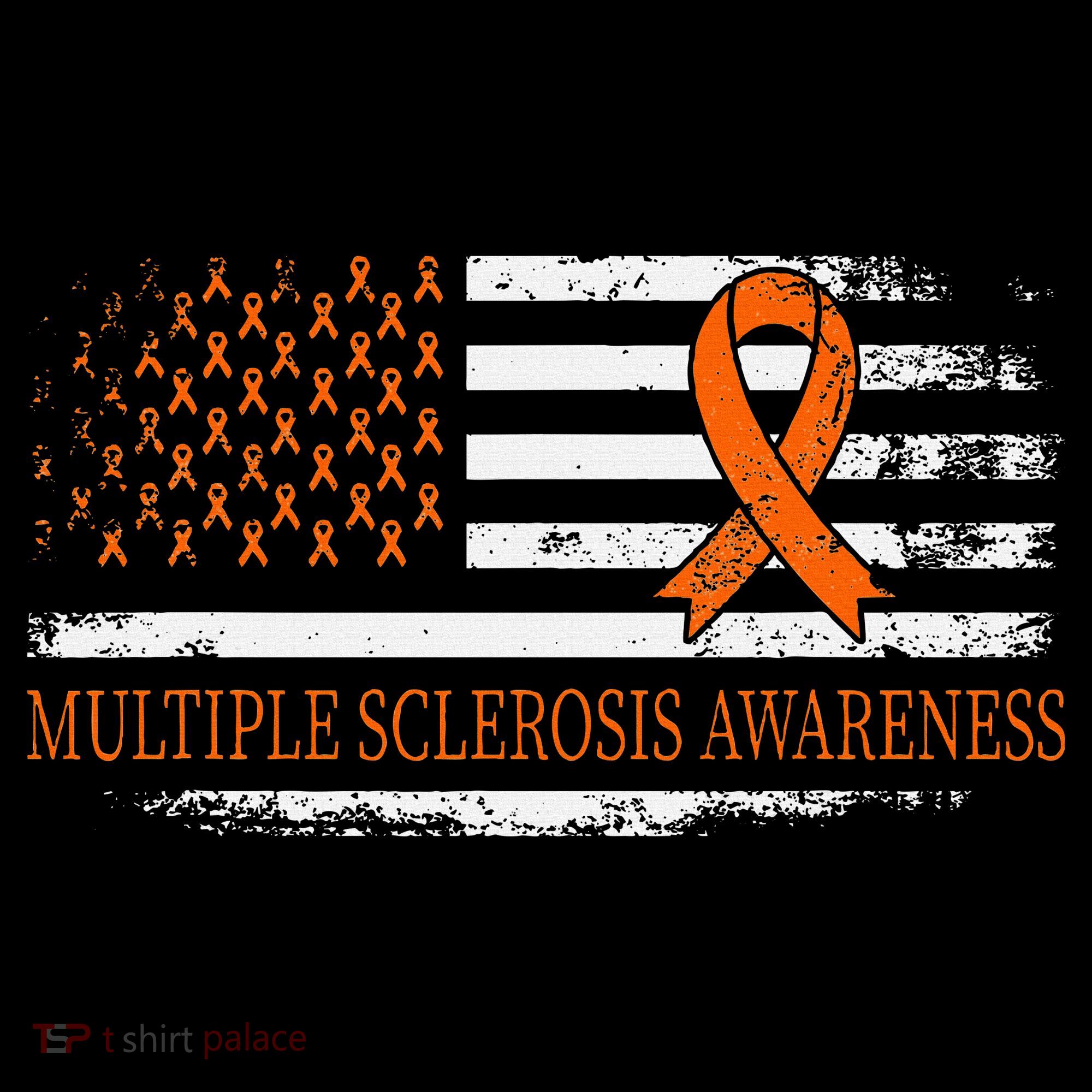 Orange Ribbon Ms Multible Sclerosis Awareness Baby Bodysuit