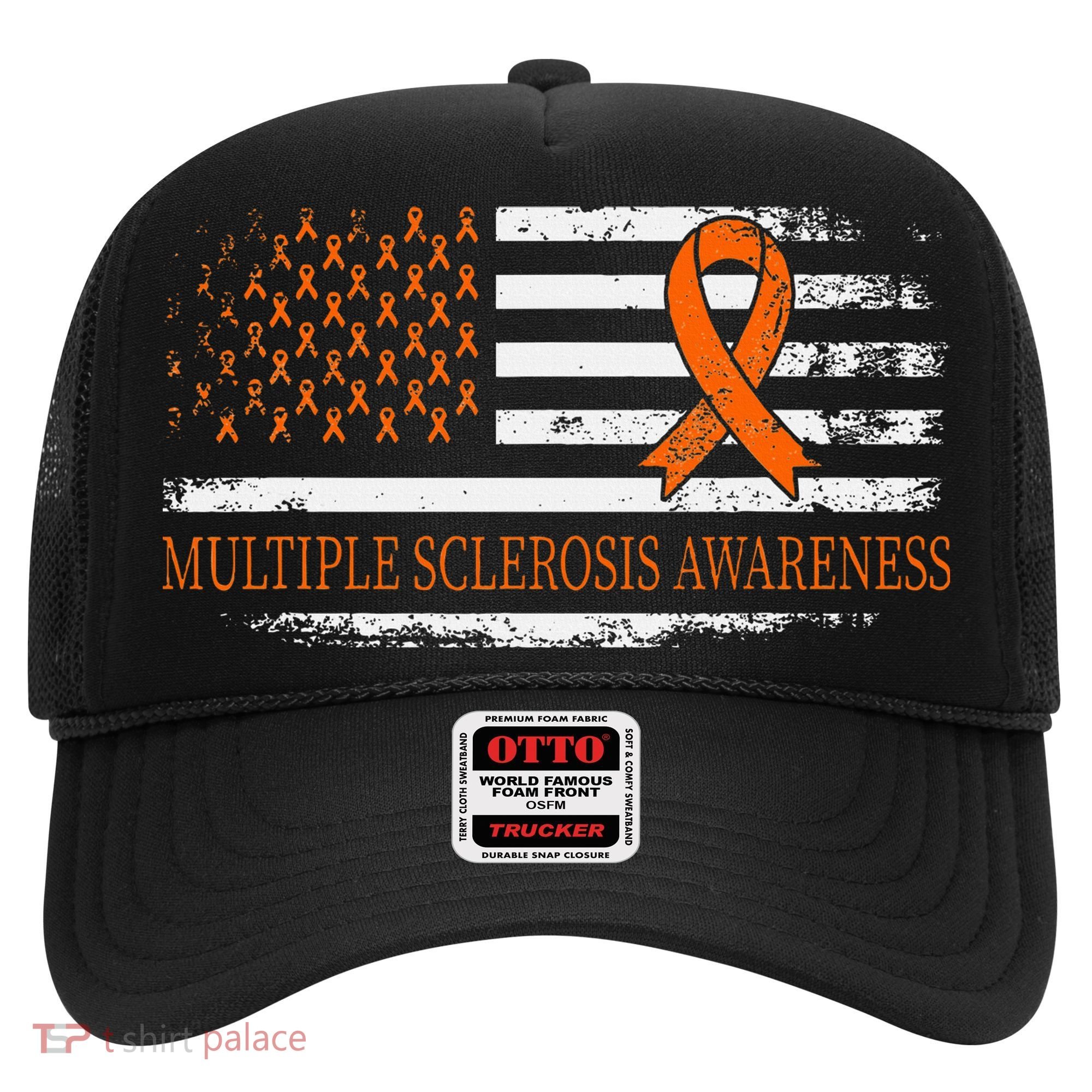 Orange Ribbon Ms Multible Sclerosis Awareness Hat