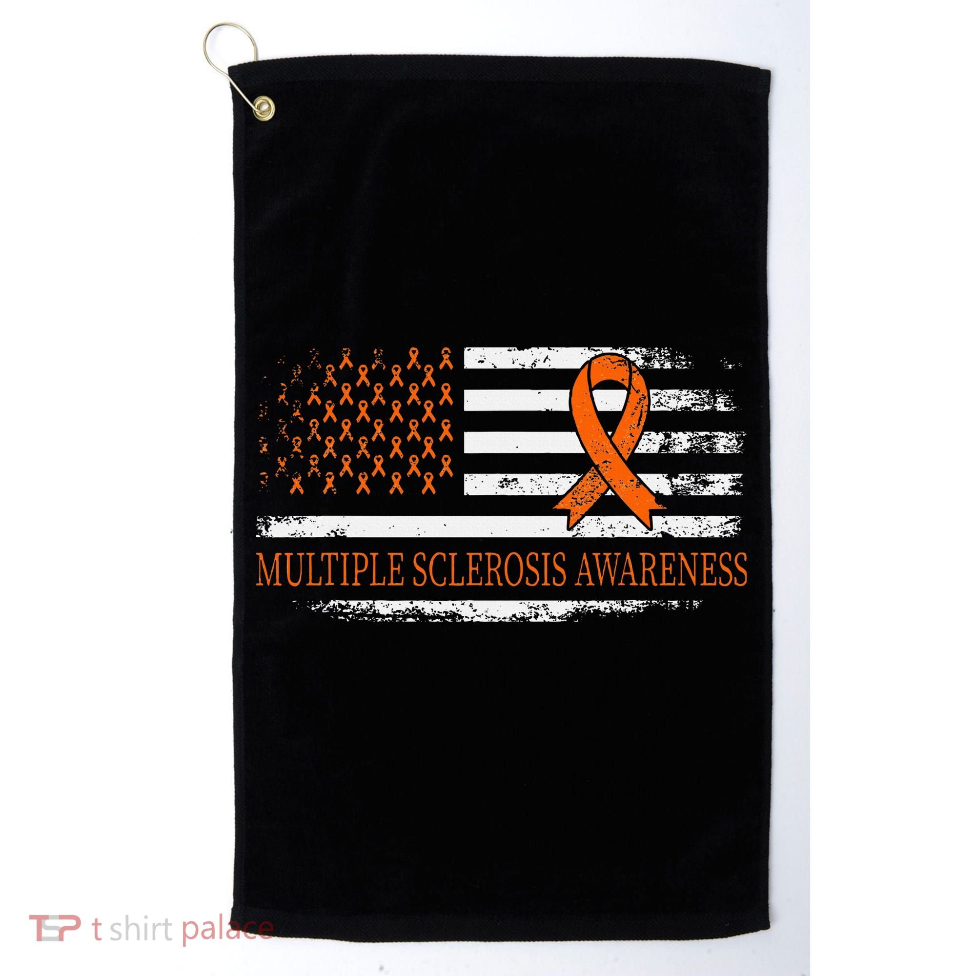 Orange Ribbon Ms Multible Sclerosis Awareness Golf Towel
