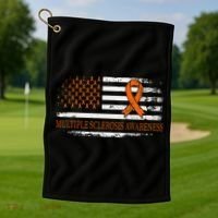 Orange Ribbon Ms Multible Sclerosis Awareness Golf Towel thumb 1