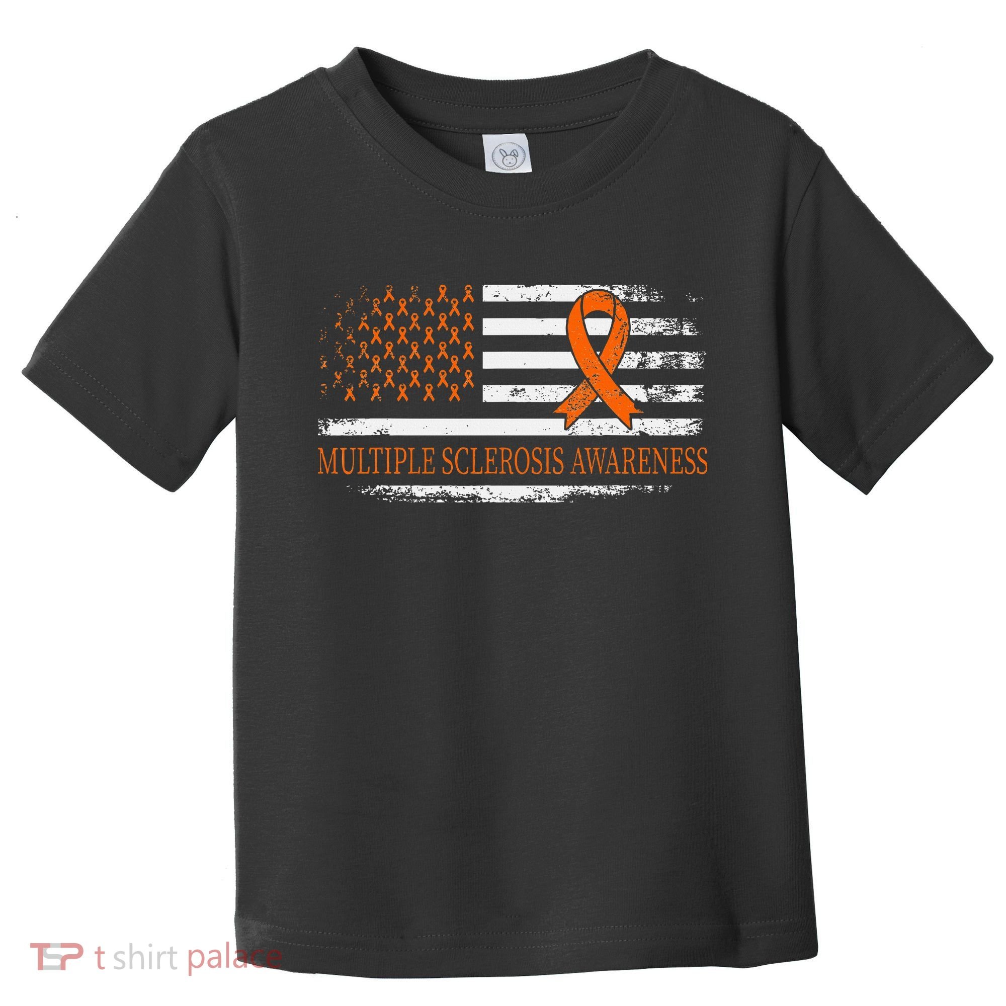 Orange Ribbon Ms Multible Sclerosis Awareness Toddler T-Shirt