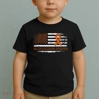 Orange Ribbon Ms Multible Sclerosis Awareness Toddler T-Shirt thumb 2