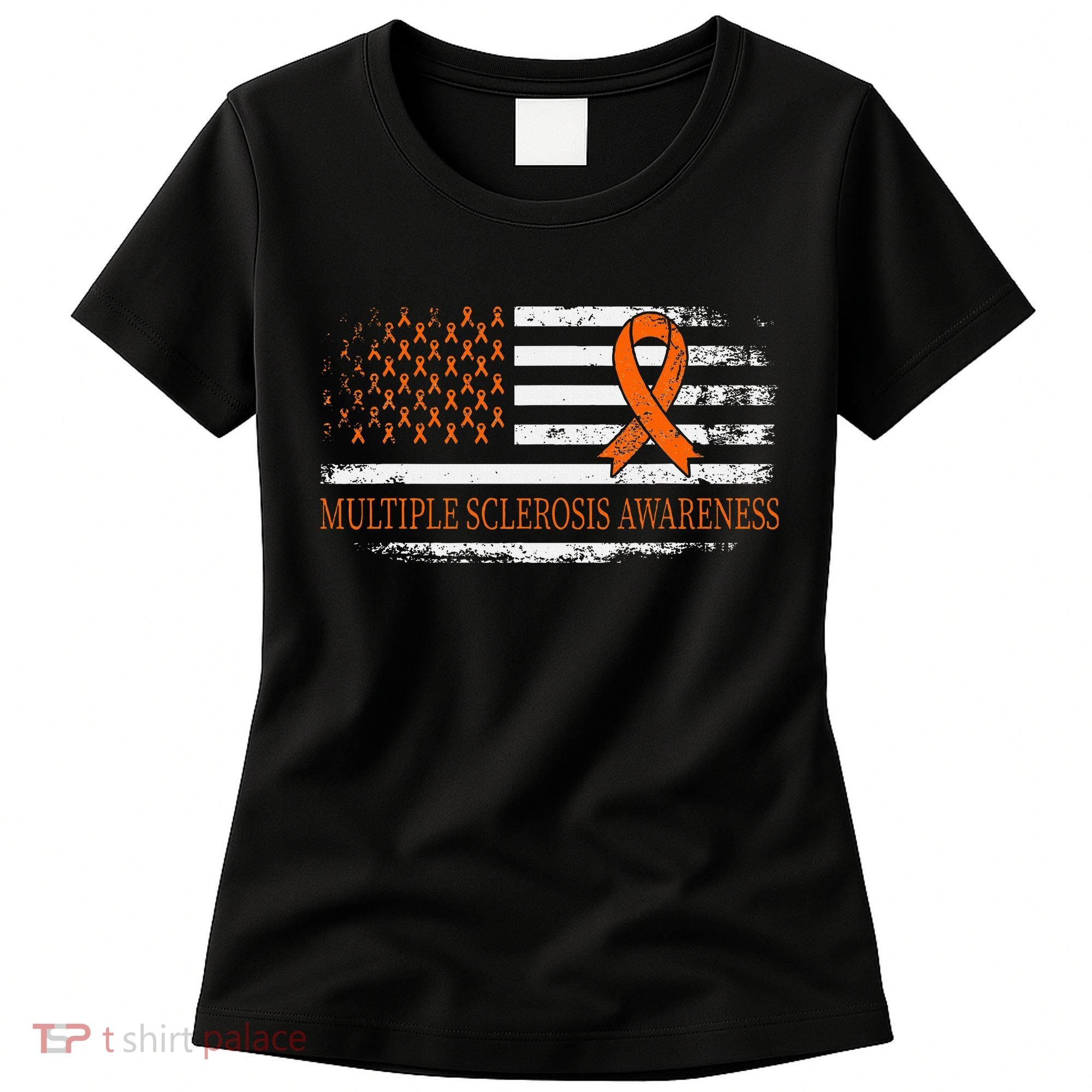 Orange Ribbon Ms Multible Sclerosis Awareness Women's T-Shirt