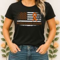 Orange Ribbon Ms Multible Sclerosis Awareness Women's T-Shirt thumb 2