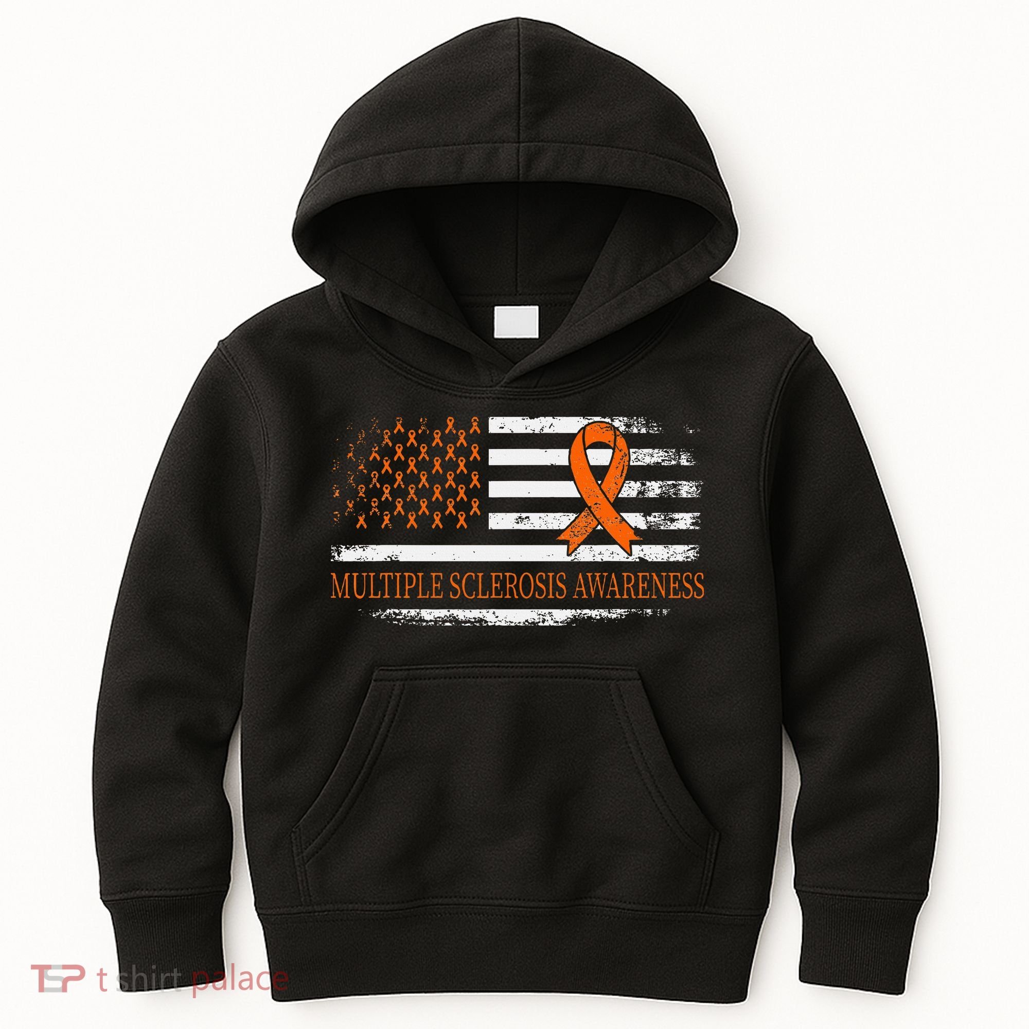 Orange Ribbon Ms Multible Sclerosis Awareness Kids Hoodie
