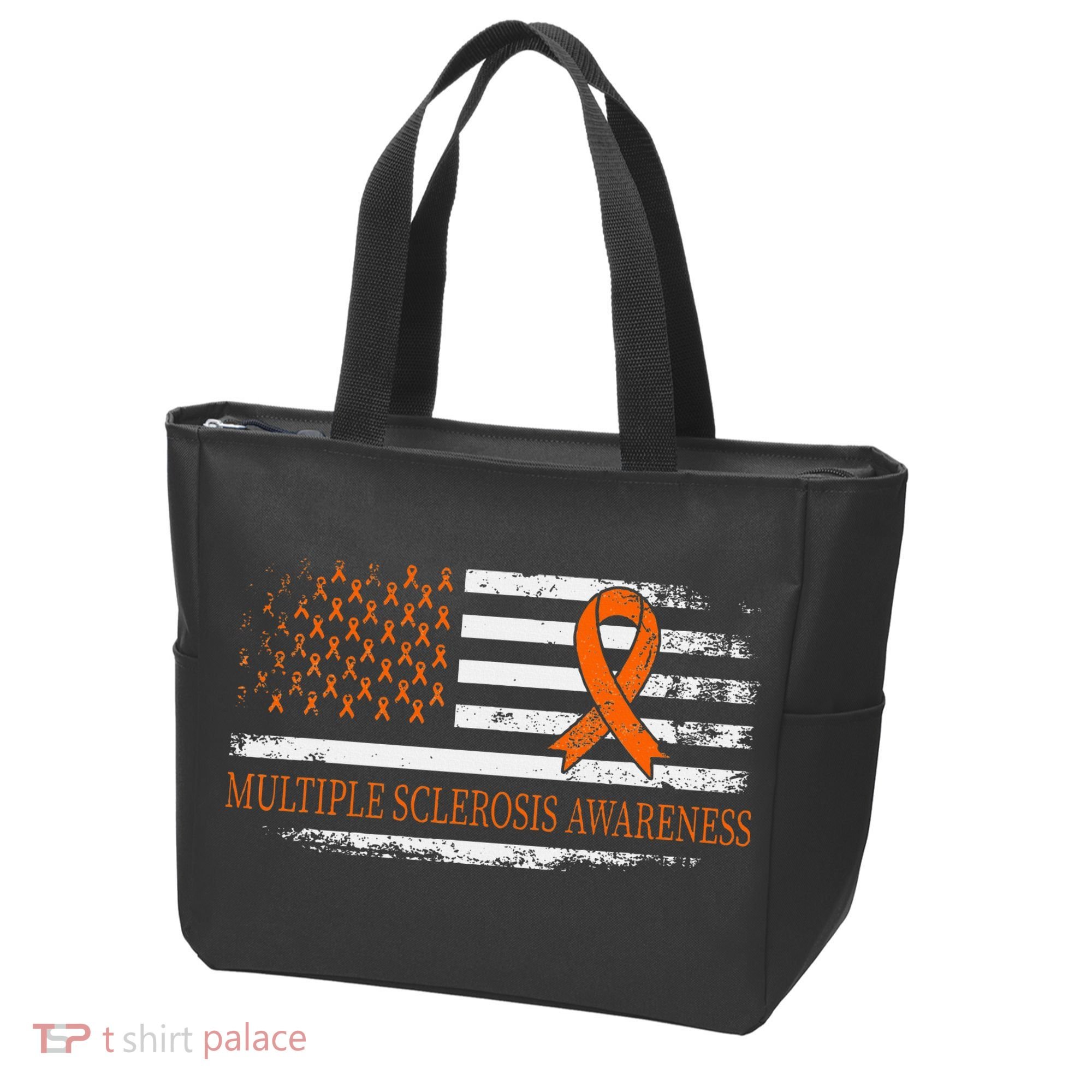 Orange Ribbon Ms Multible Sclerosis Awareness Tote Bag