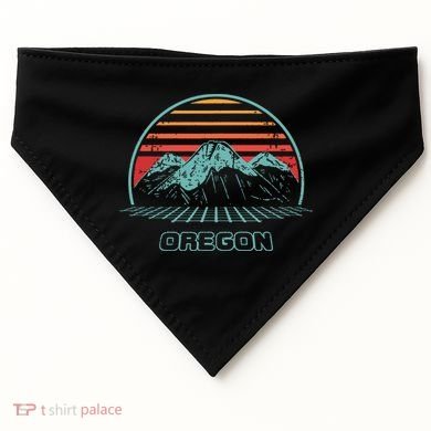 Oregon Retro Mountain Hiking 80s Style USA-Made Doggie Bandana