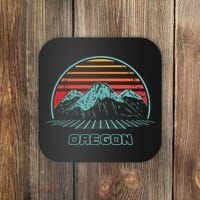 Oregon Retro Mountain Hiking 80s Style Coaster thumb 0