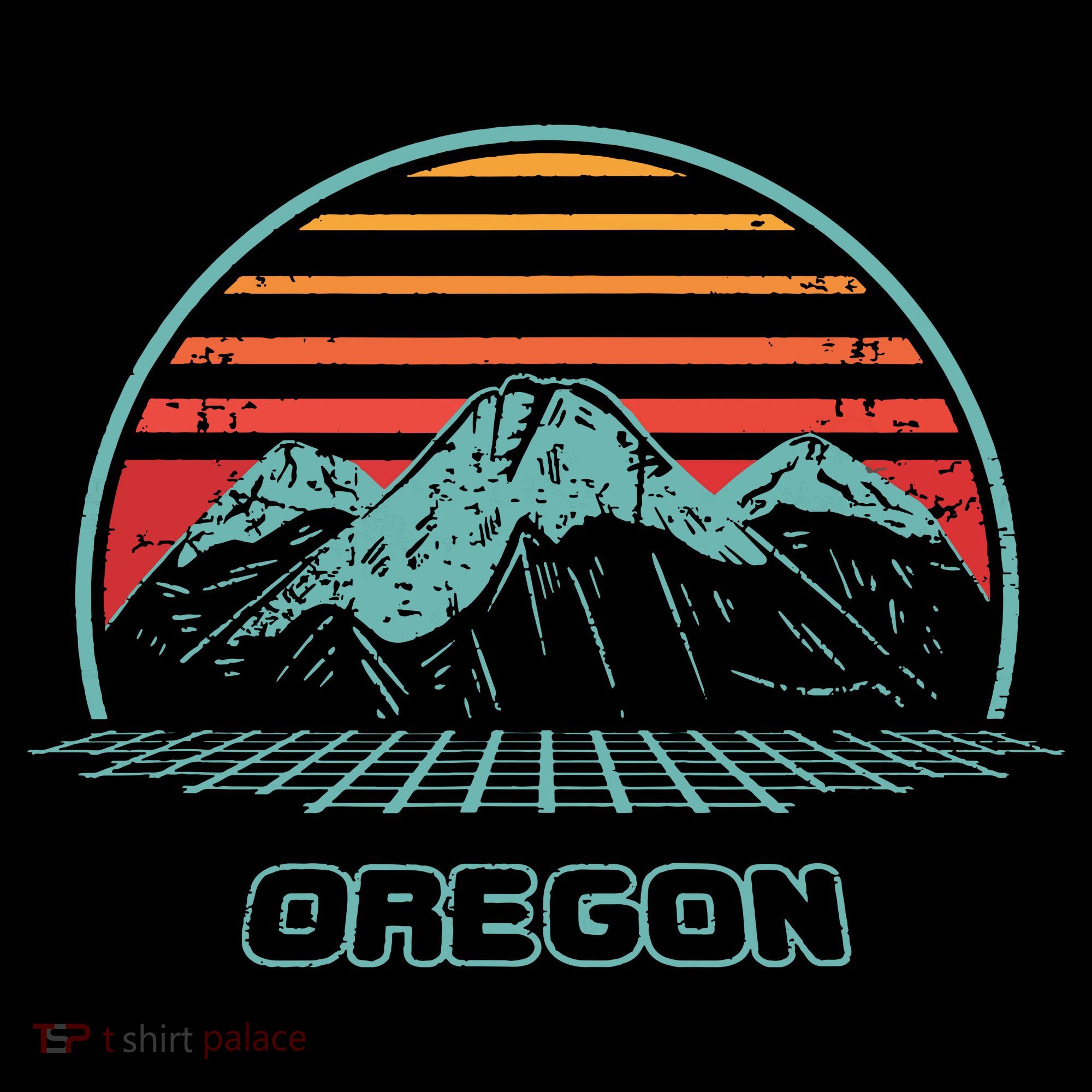 Oregon Retro Mountain Hiking 80s Style Coaster