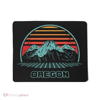 Oregon Retro Mountain Hiking 80s Style Mousepad