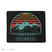 Oregon Retro Mountain Hiking 80s Style Mousepad thumb 0