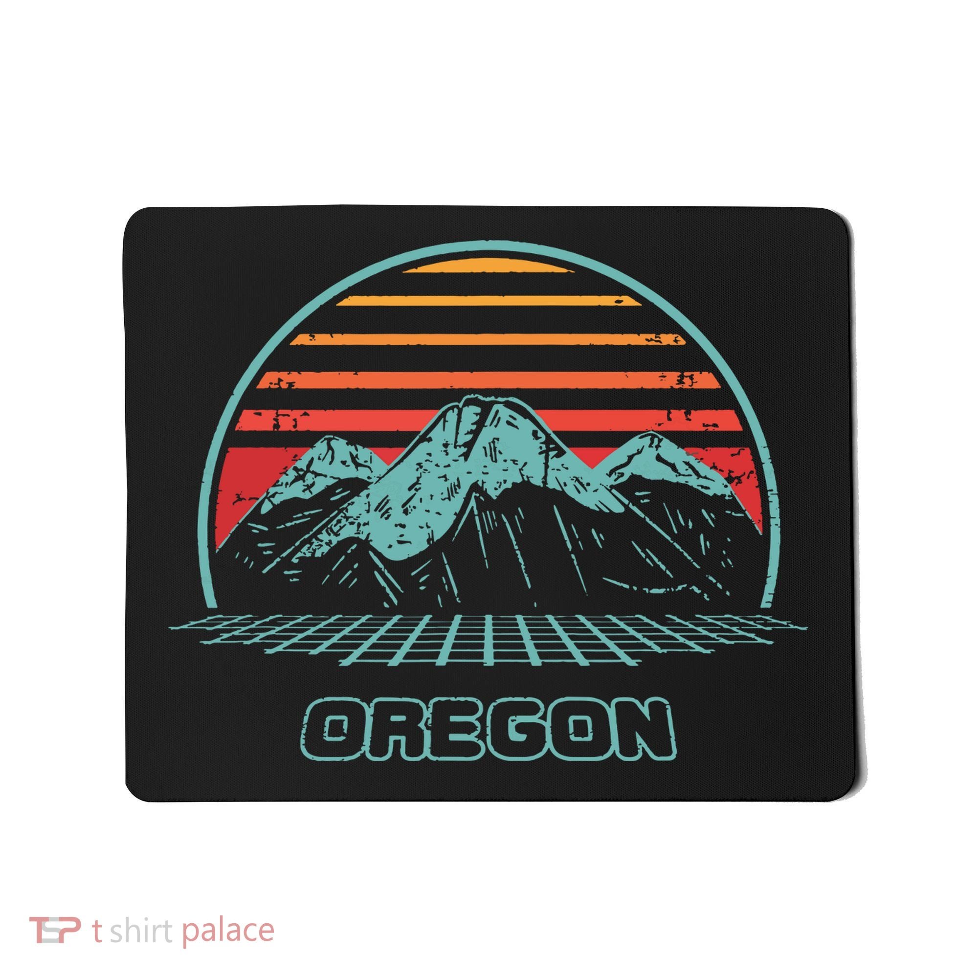 Oregon Retro Mountain Hiking 80s Style Mousepad