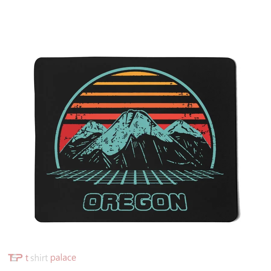 Oregon Retro Mountain Hiking 80s Style Mousepad