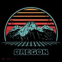 Oregon Retro Mountain Hiking 80s Style Ornament thumb 1