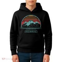 Oregon Retro Mountain Hiking 80s Style Kids Hoodie thumb 4