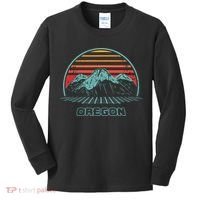 Oregon Retro Mountain Hiking 80s Style Kids Long Sleeve Shirt thumb 0