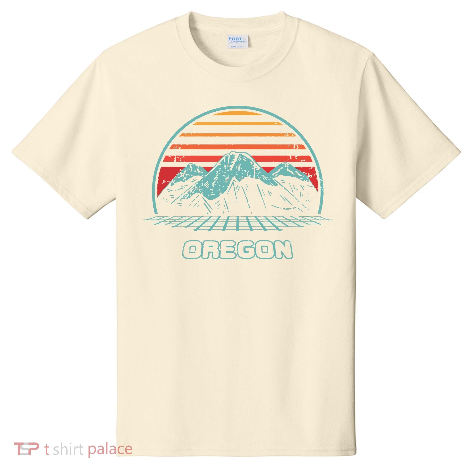 Oregon Retro Mountain Hiking 80s Style T-Shirt