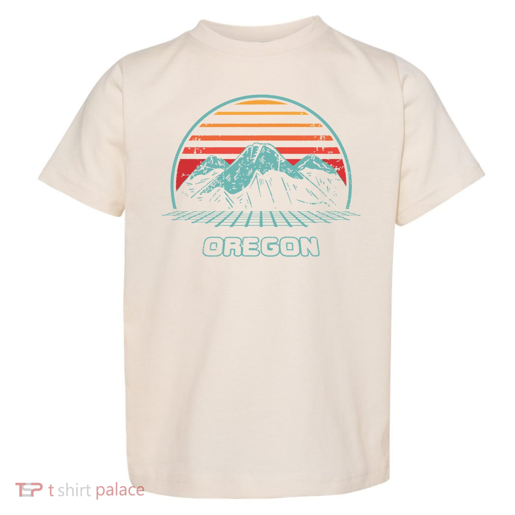 Oregon Retro Mountain Hiking 80s Style Toddler T-Shirt