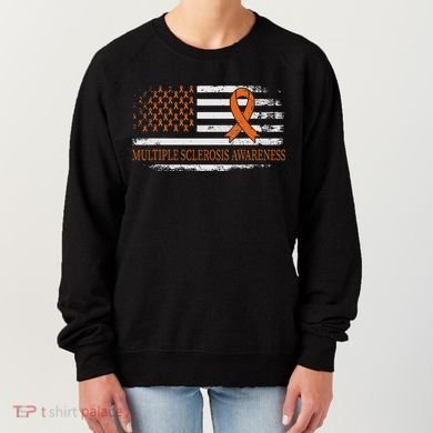 Orange Ribbon Ms Multible Sclerosis Awareness Women's Sweatshirt