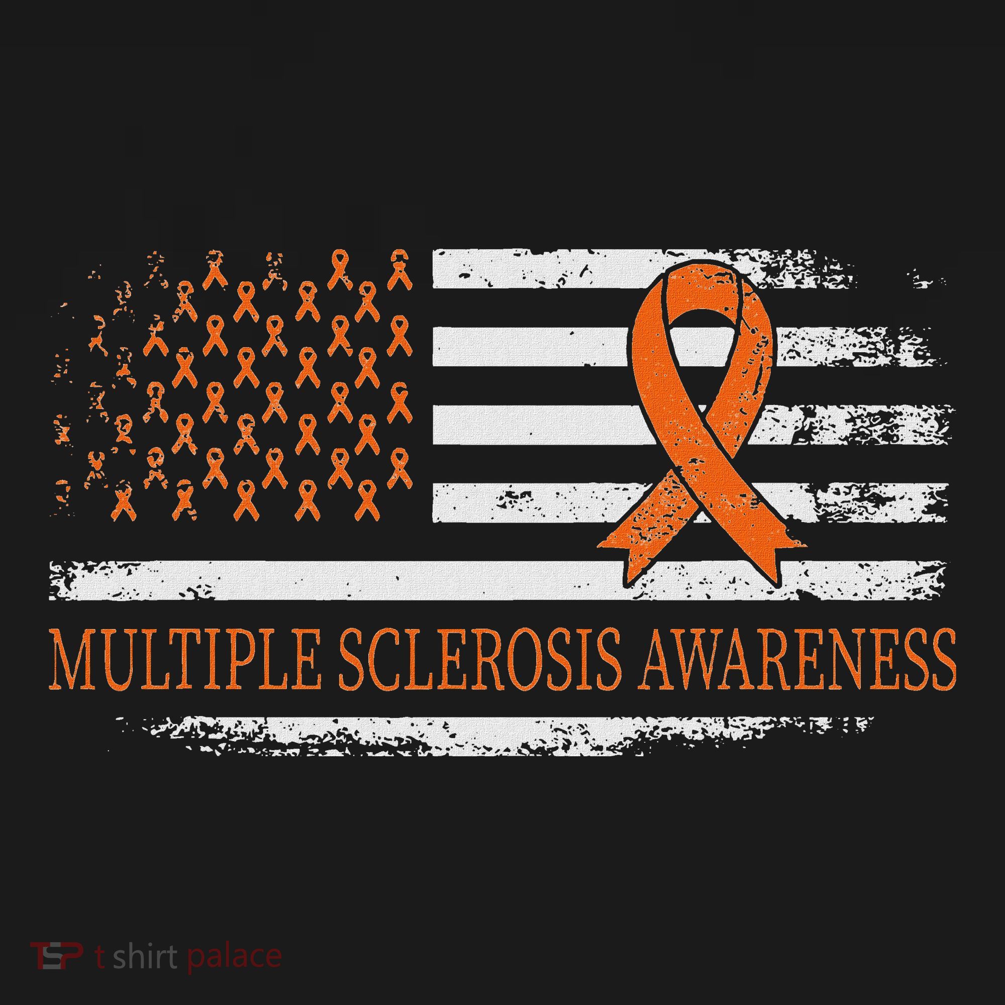 Orange Ribbon Ms Multible Sclerosis Awareness Doggie Tank