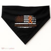 Orange Ribbon Ms Multible Sclerosis Awareness USA-Made Doggie Bandana thumb 0
