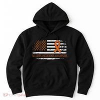 Orange Ribbon Ms Multible Sclerosis Awareness Hoodie thumb 0