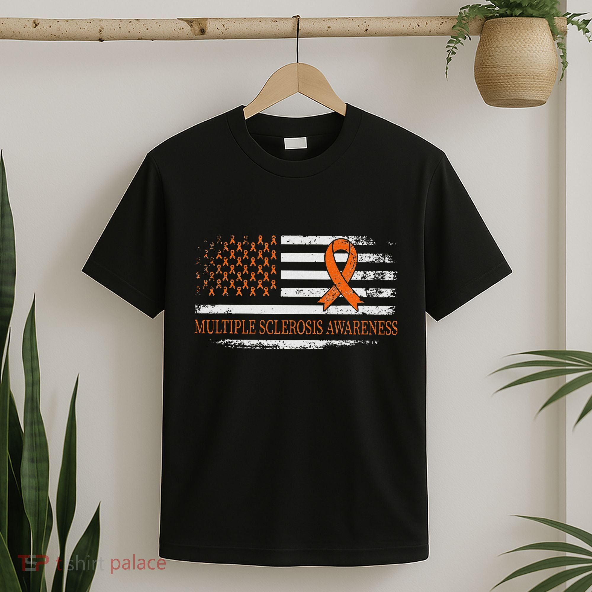 Orange Ribbon Ms Multible Sclerosis Awareness T-Shirt
