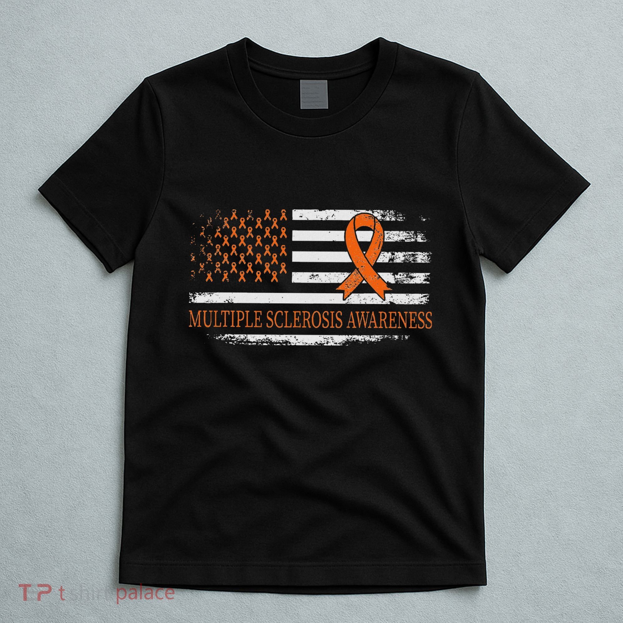 Orange Ribbon Ms Multible Sclerosis Awareness T-Shirt
