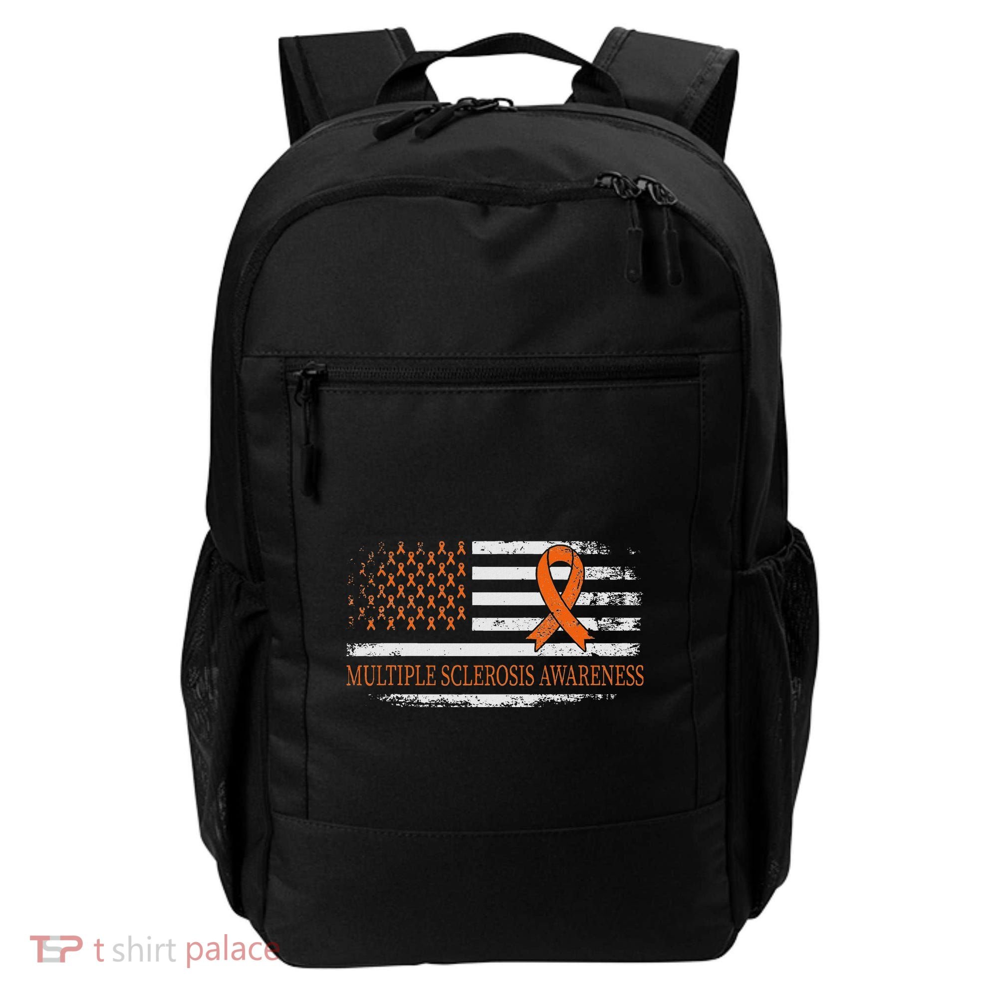 Orange Ribbon Ms Multible Sclerosis Awareness Backpack