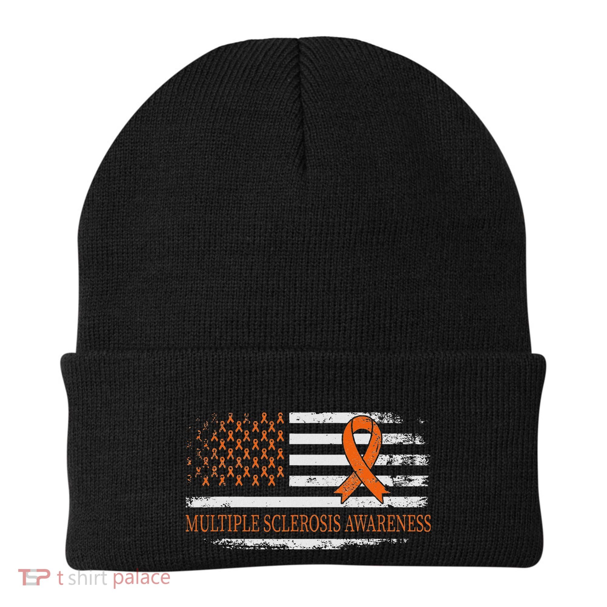 Orange Ribbon Ms Multible Sclerosis Awareness Beanie