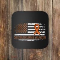 Orange Ribbon Ms Multible Sclerosis Awareness Coaster thumb 0