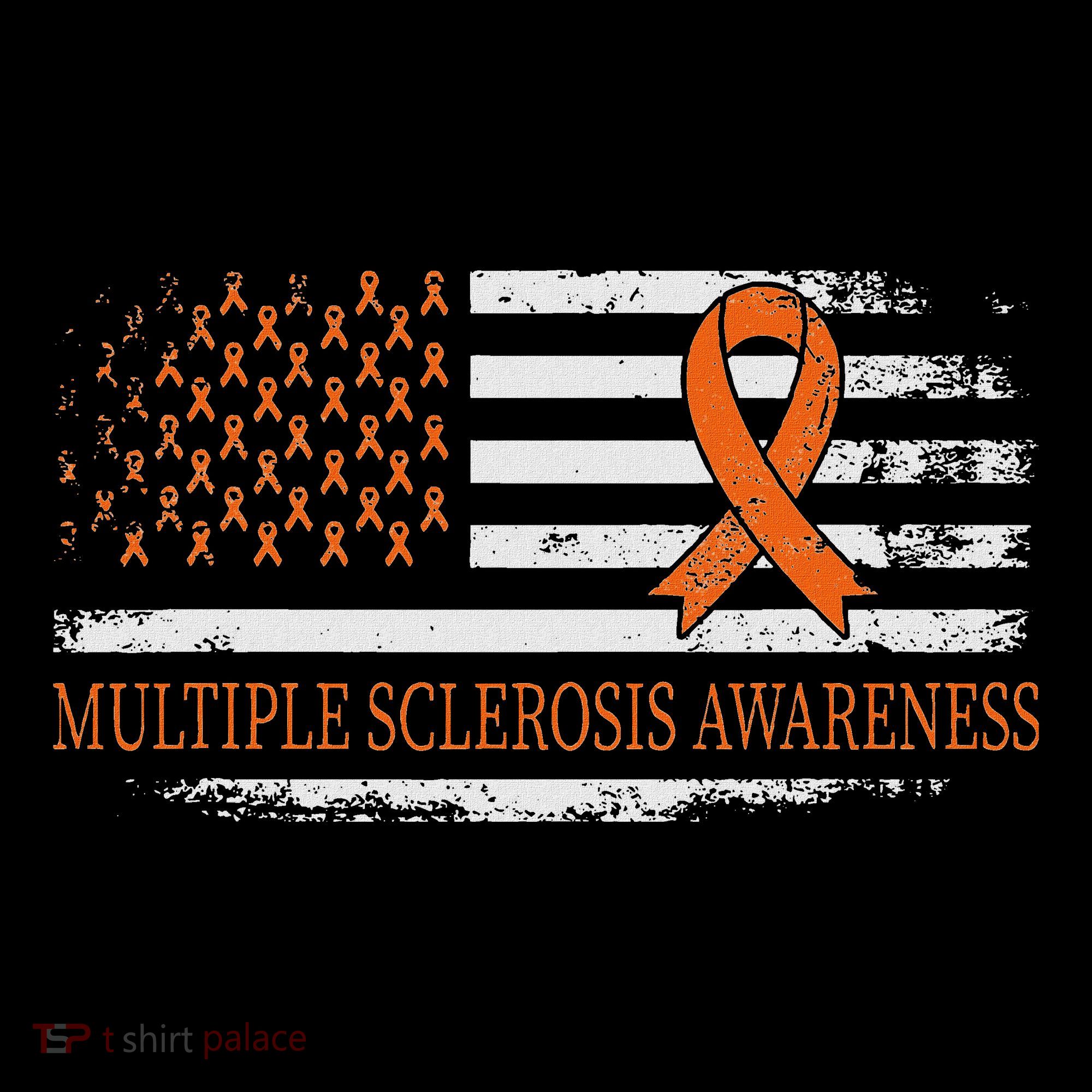 Orange Ribbon Ms Multible Sclerosis Awareness Coaster