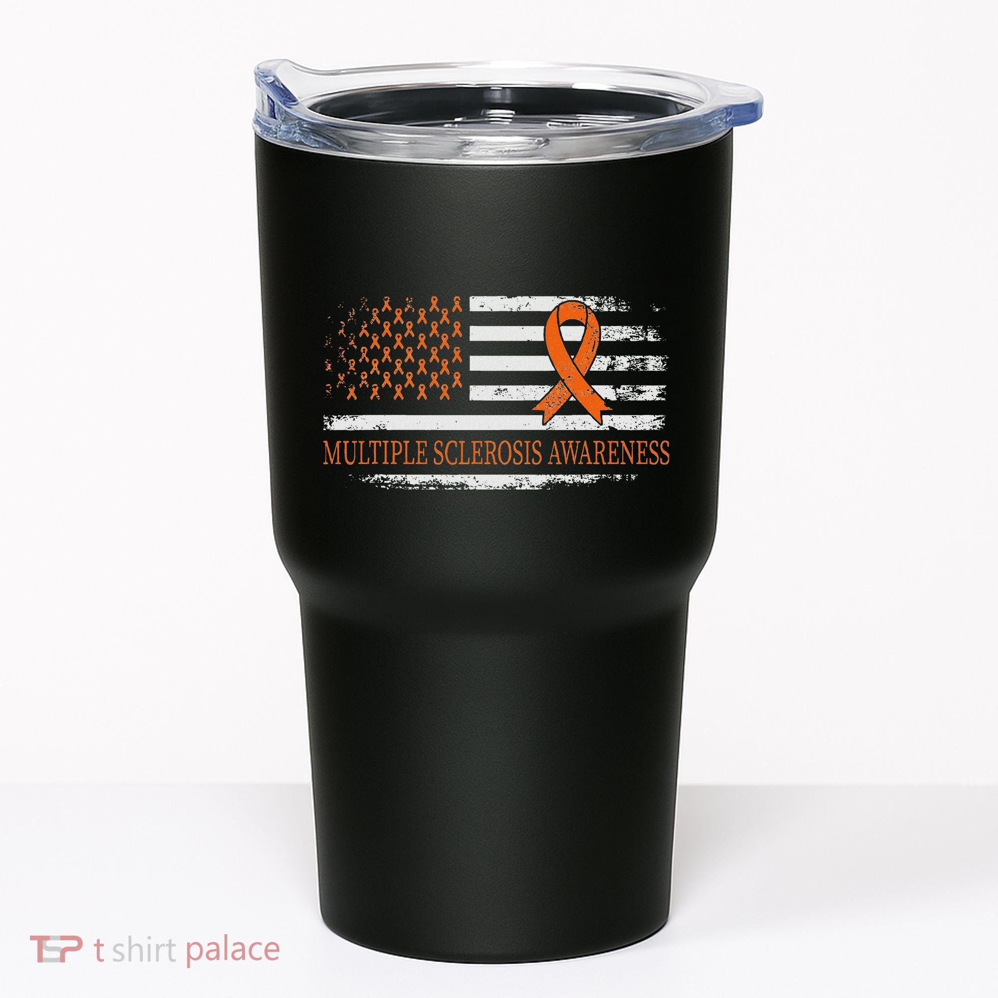 Orange Ribbon Ms Multible Sclerosis Awareness Tumbler