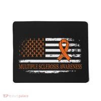Orange Ribbon Ms Multible Sclerosis Awareness Mousepad thumb 0