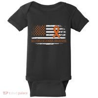 Orange Ribbon Ms Multible Sclerosis Awareness Baby Bodysuit thumb 0