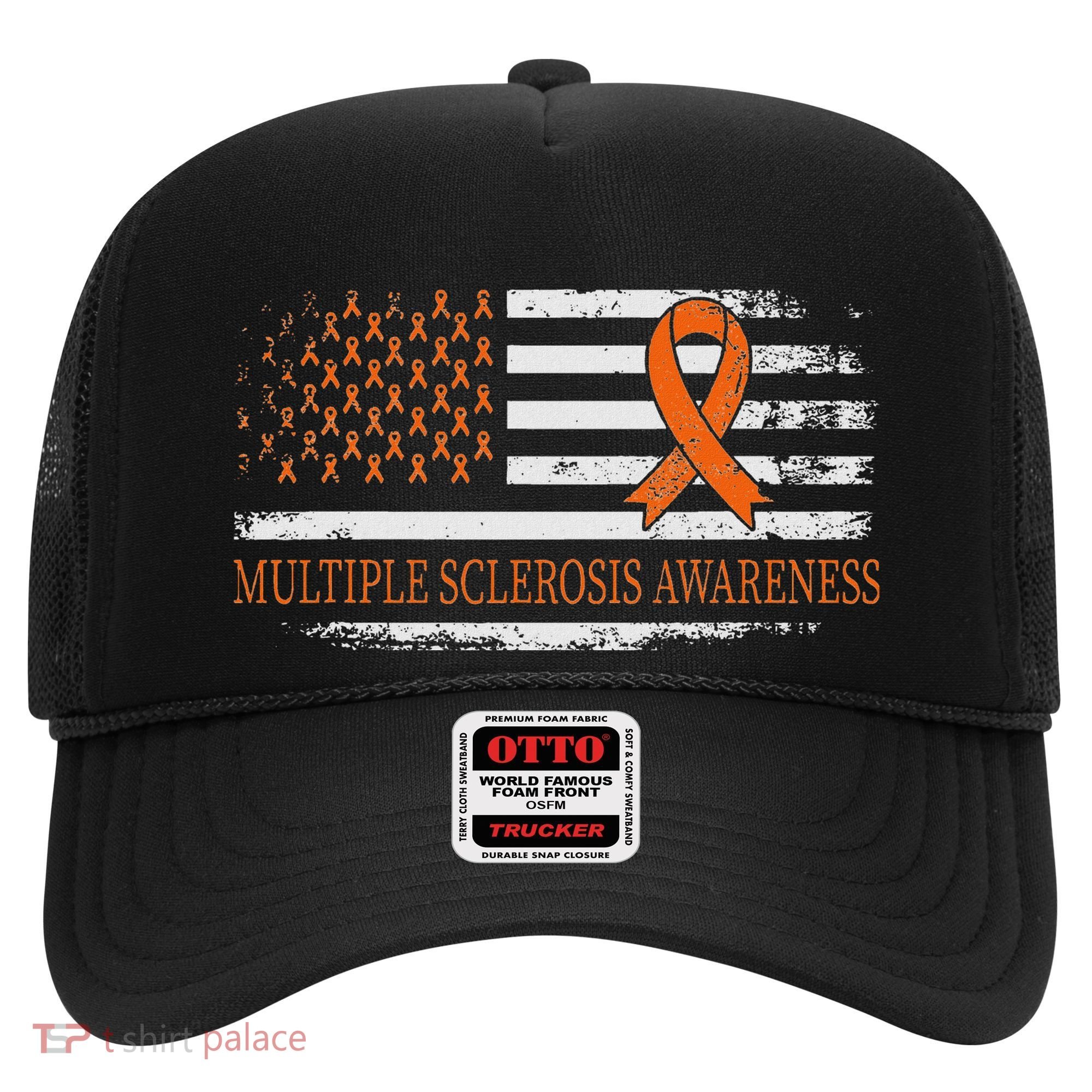 Orange Ribbon Ms Multible Sclerosis Awareness Hat
