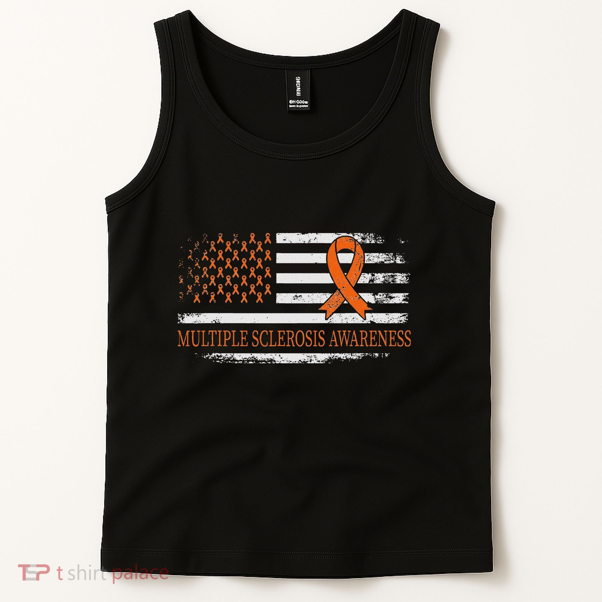 Orange Ribbon Ms Multible Sclerosis Awareness Tank Top
