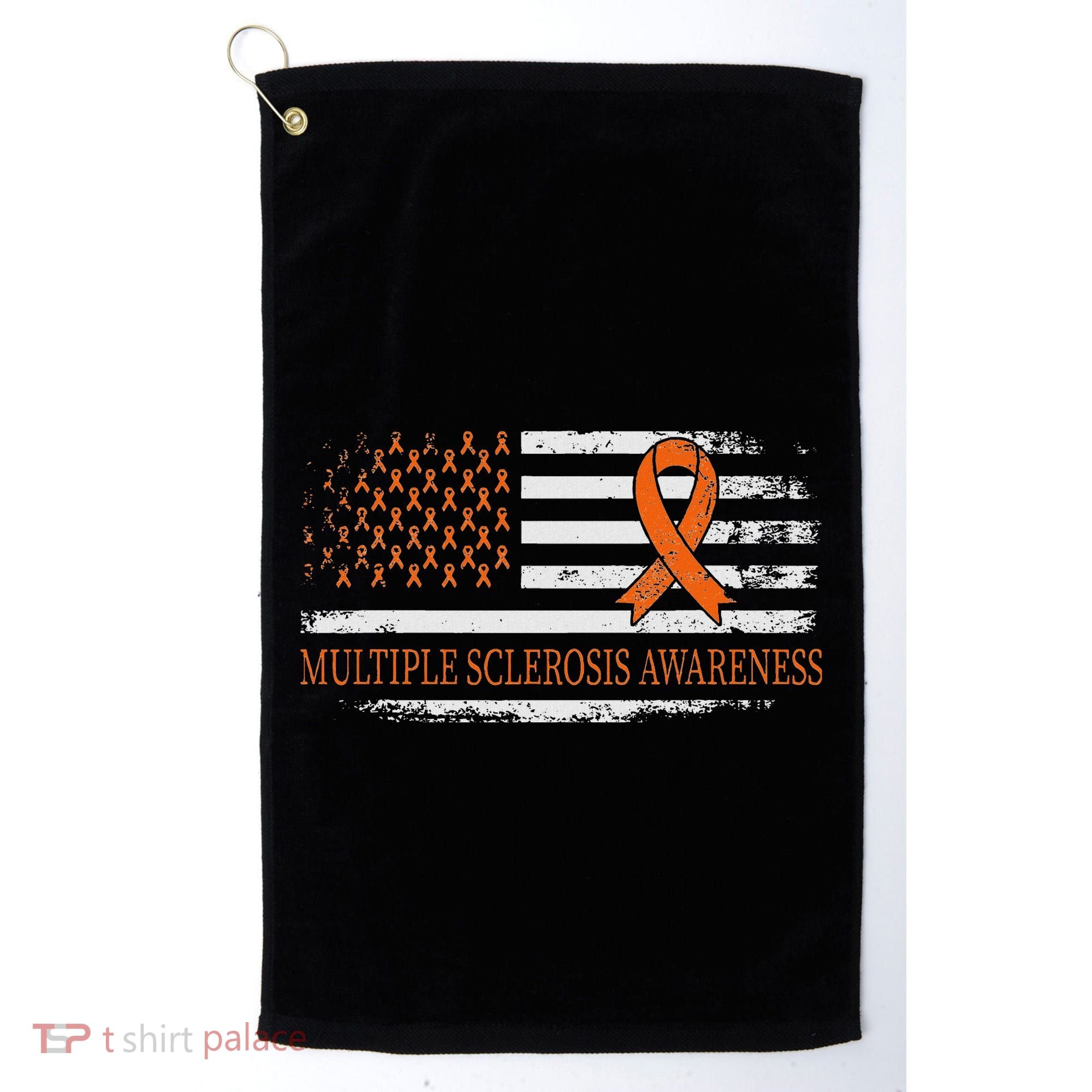 Orange Ribbon Ms Multible Sclerosis Awareness Golf Towel