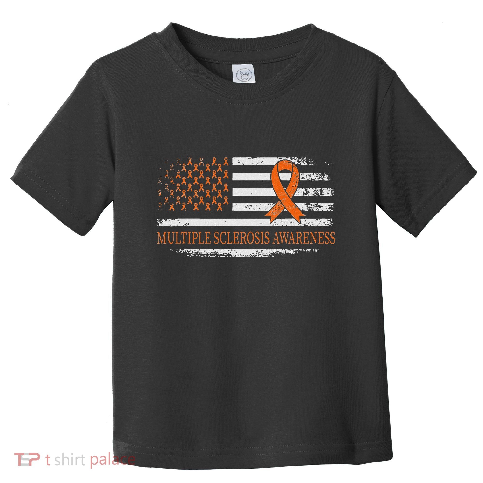 Orange Ribbon Ms Multible Sclerosis Awareness Toddler T-Shirt