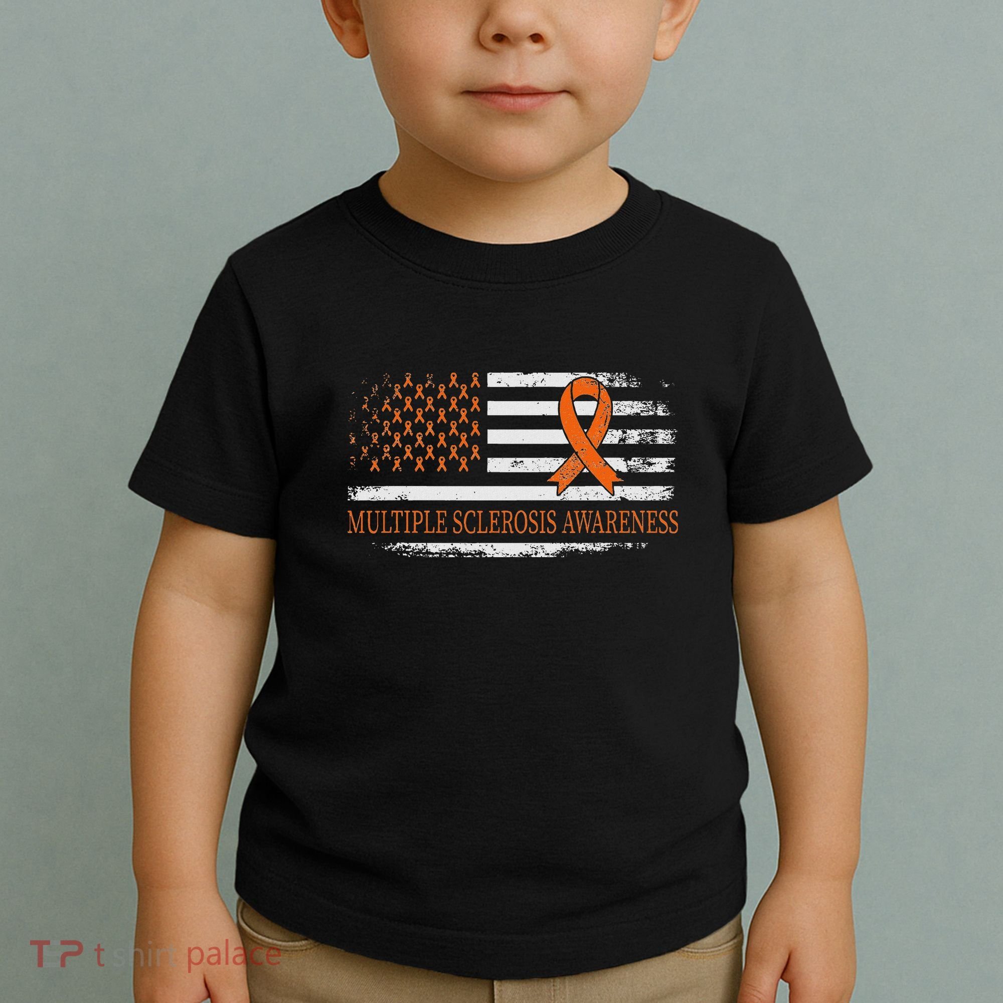 Orange Ribbon Ms Multible Sclerosis Awareness Toddler T-Shirt